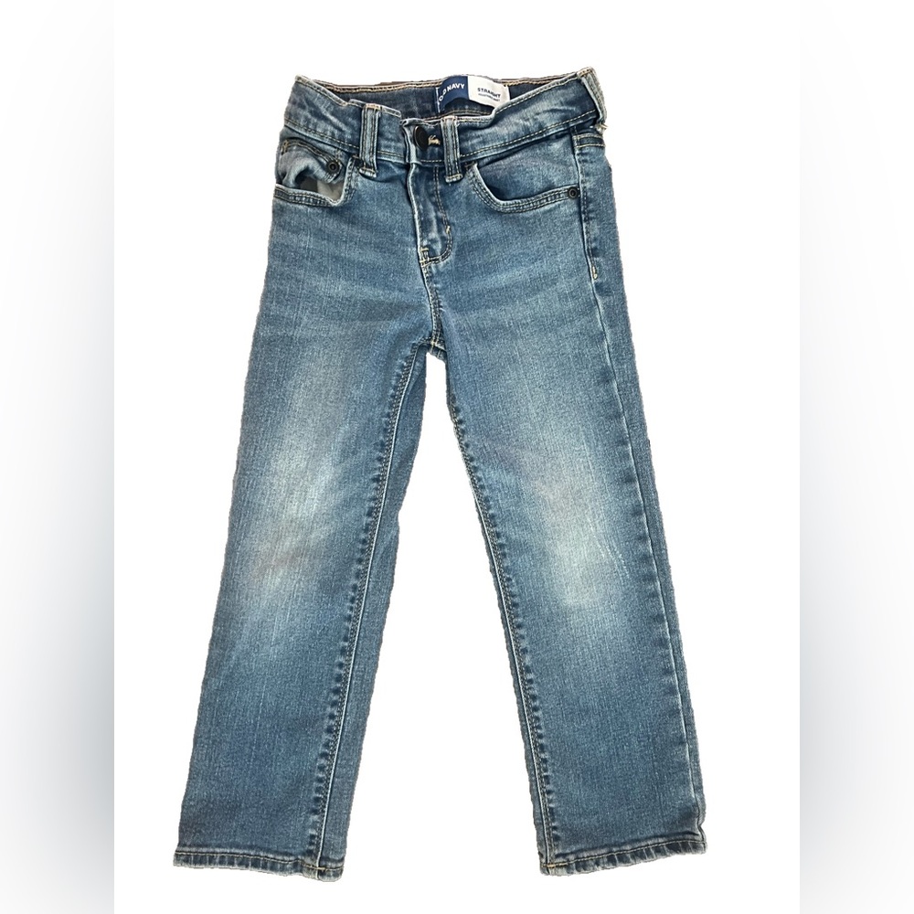 Old navy, size 4T, straight leg, jeans with adjustable waist.